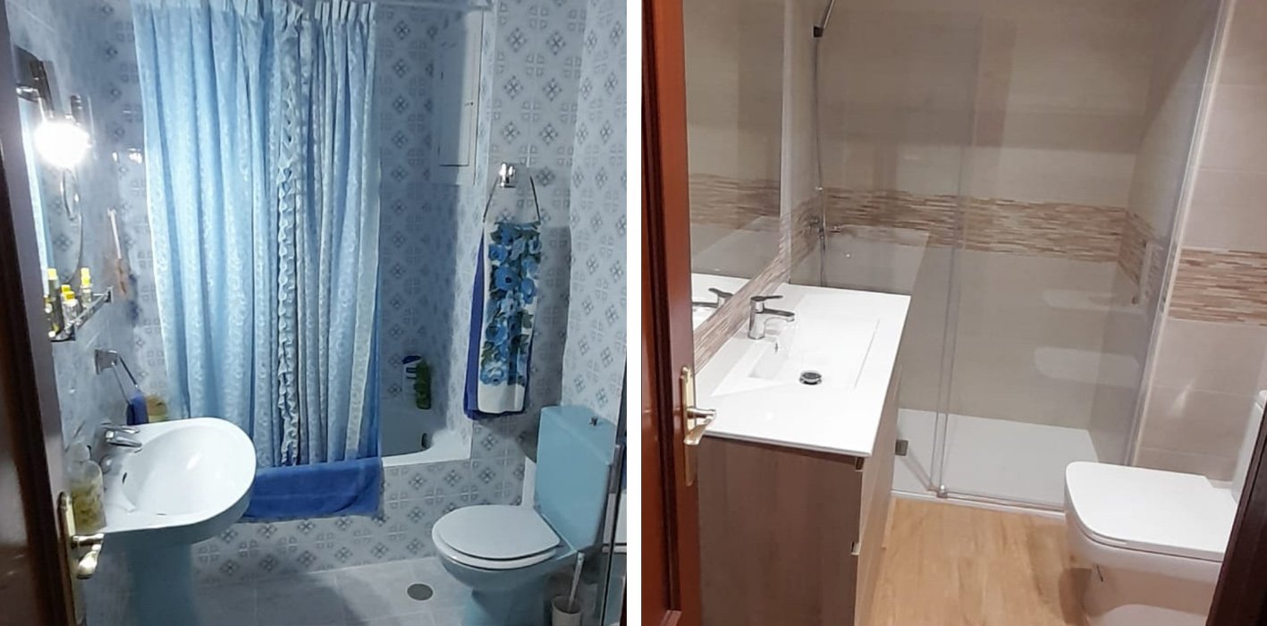 Baño reformado en Chamartín, Madrid, después