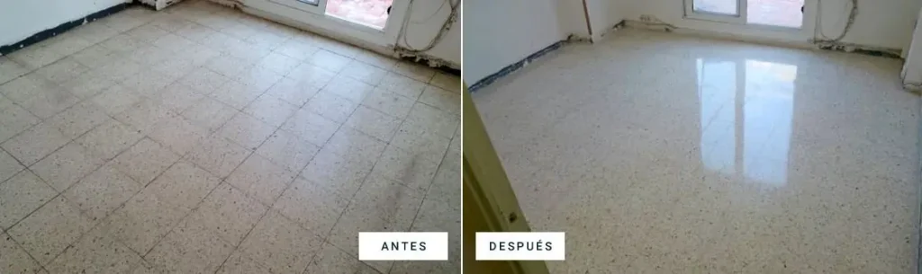 restauracion de suelo antes y despues