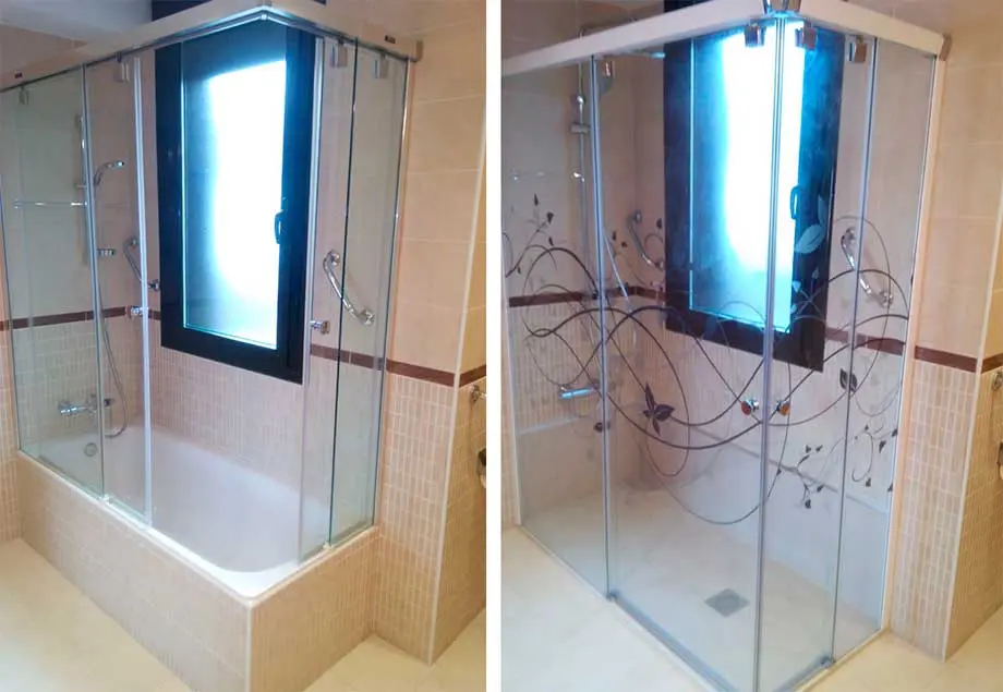 instalación de mampara y cambio de bañera por plato de ducha en vicálvaro