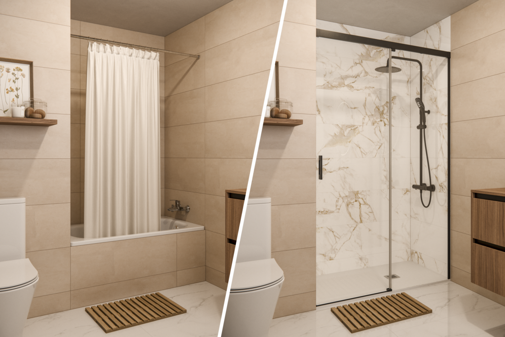 presupuesto cambio de bañera por plato de ducha en getafe