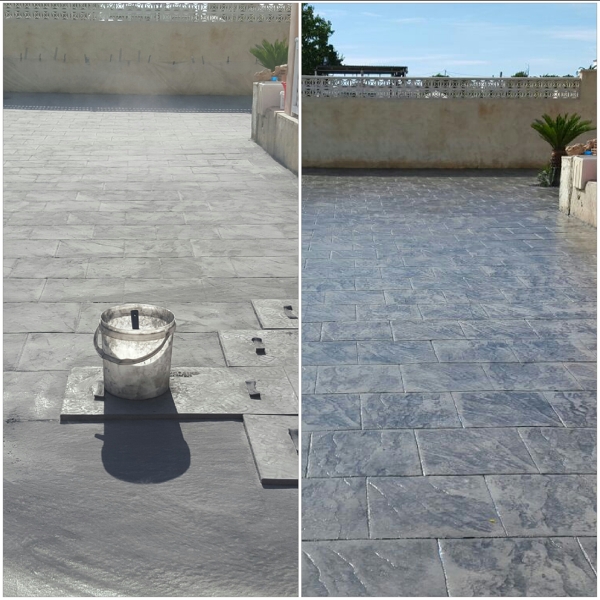 Antes y después de Instalar Hormigón Impreso